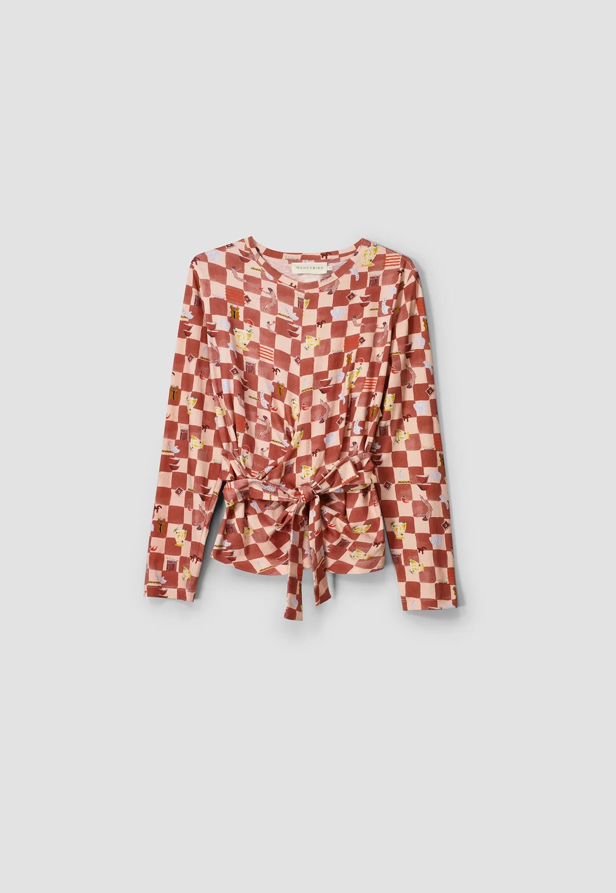 Nancybird Nia wrap tee - Heartbeat check