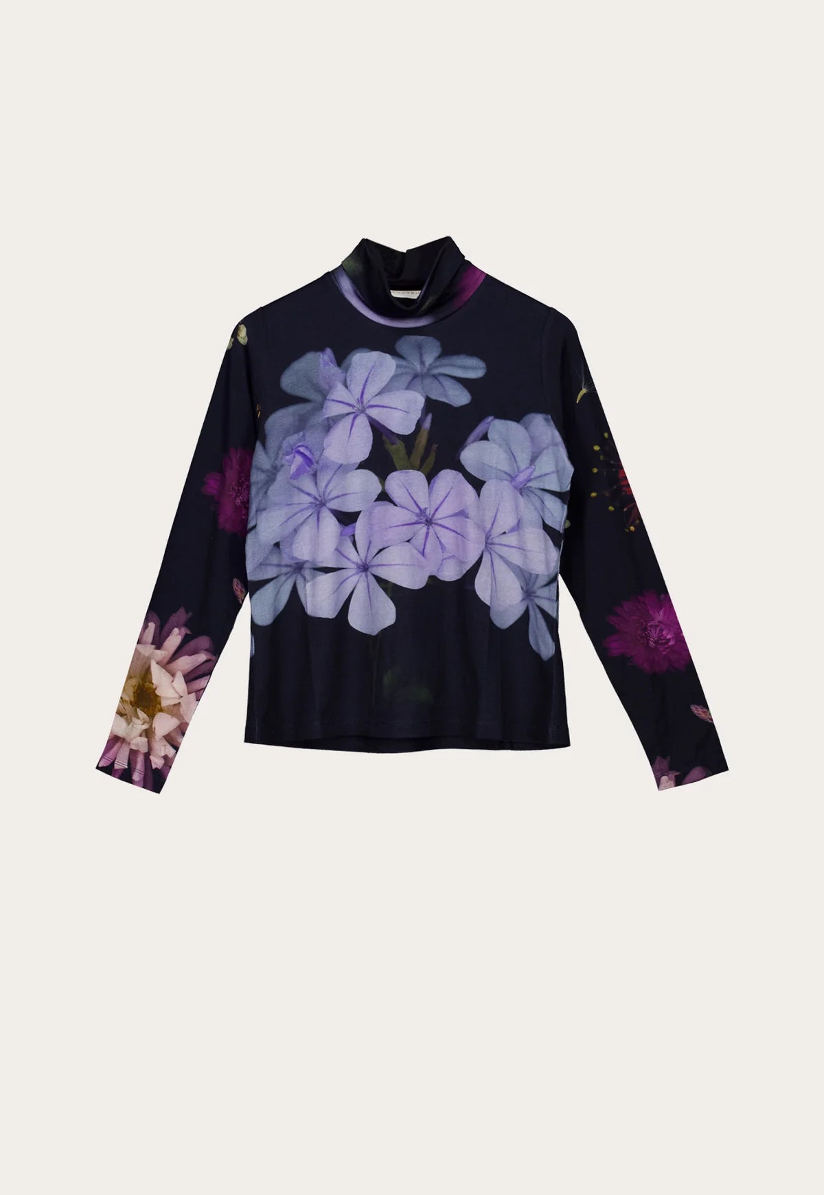 Nancybird Sundew cotton skivvy in Floratone print.