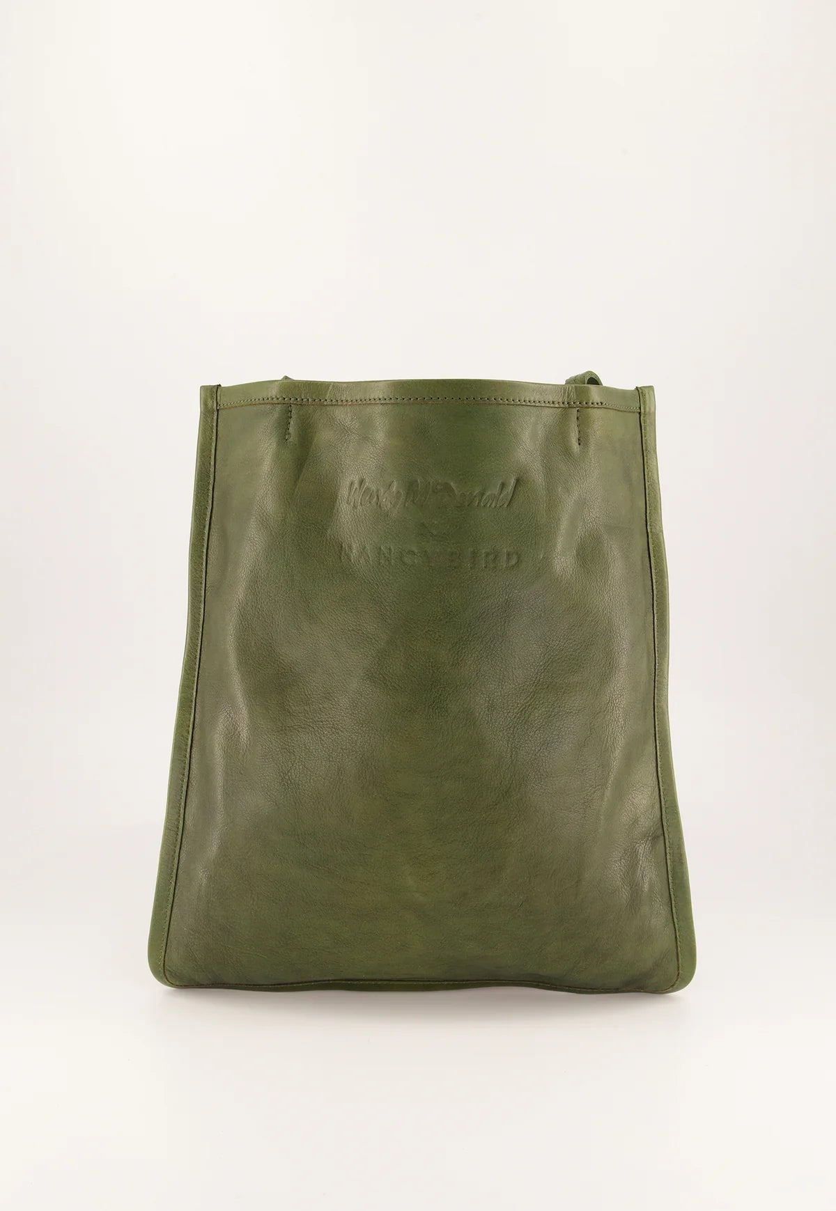 Nancybird Moor tote bag vegetable tanned leather with digital print artwork.