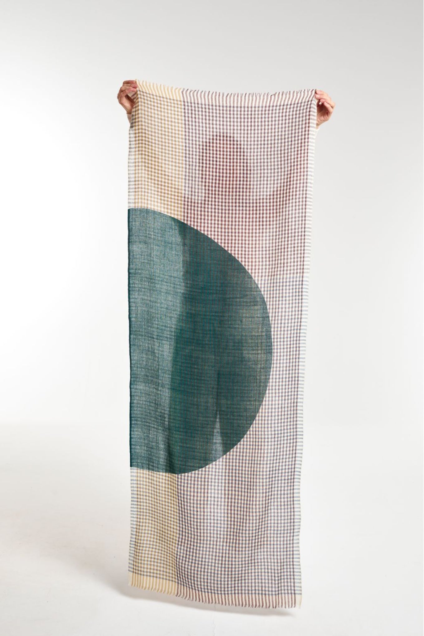 Ma Poesie cosmic scarf in emerald green.