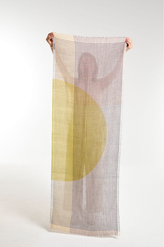 Ma Poesie cosmic scarf in lime.