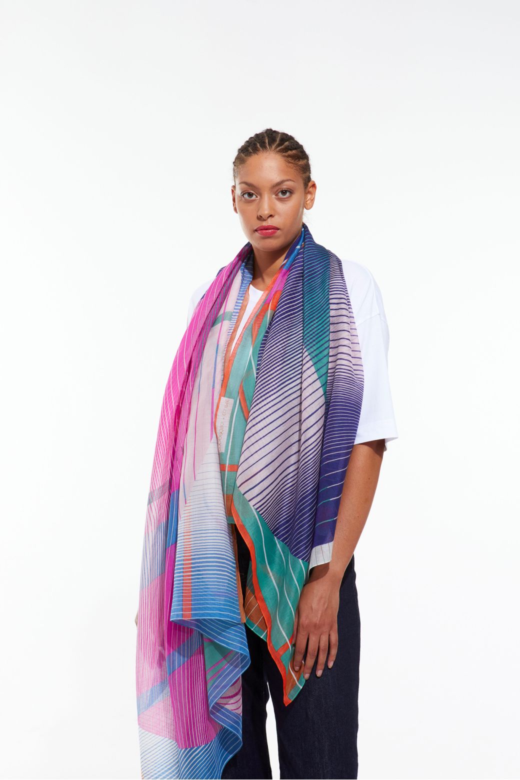 Ma Poésie Eclipse scarf - bright pink