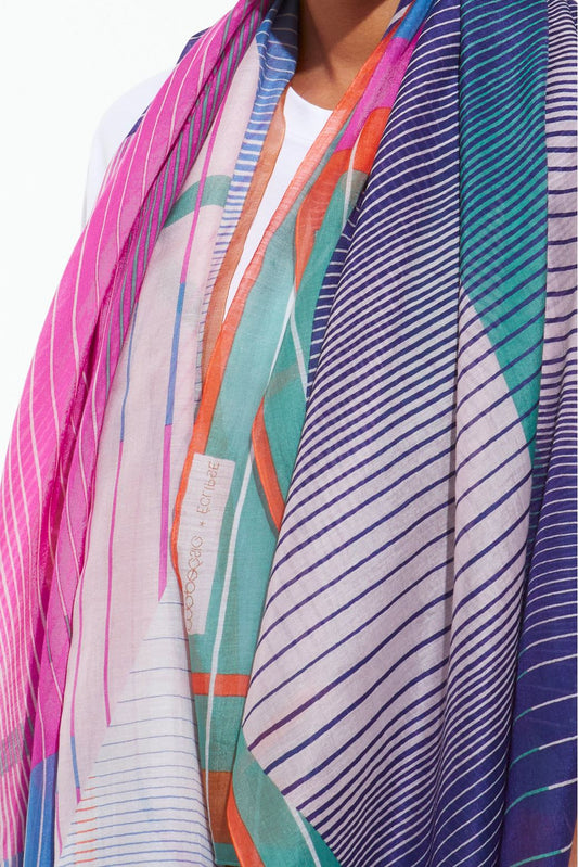 Ma Poésie Eclipse scarf - bright pink