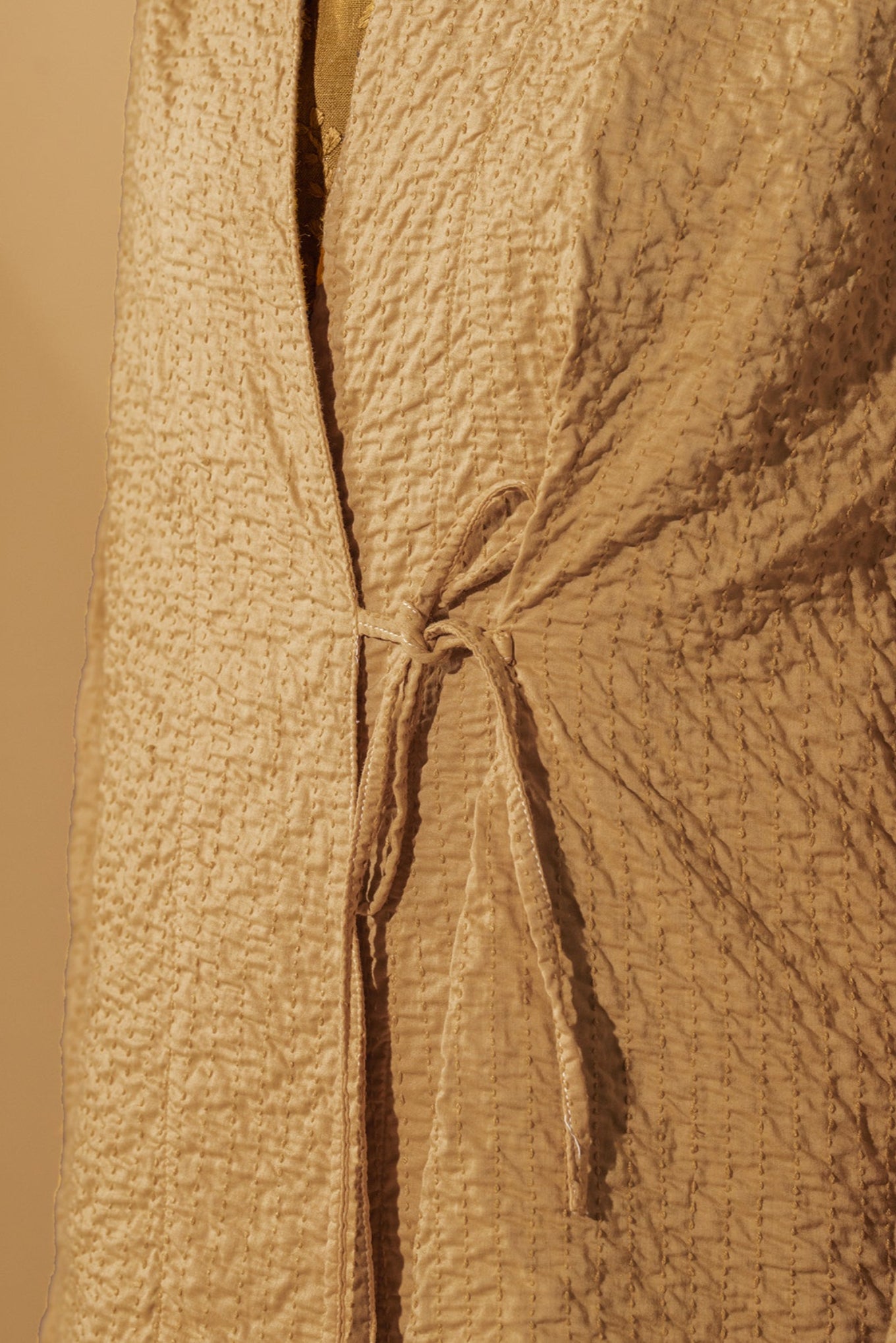 Dve hand quilted cotton Neha jacket in deep mustard.