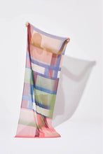 Load image into Gallery viewer, Ma Poesie Optique scarf organic cotton in pink.
