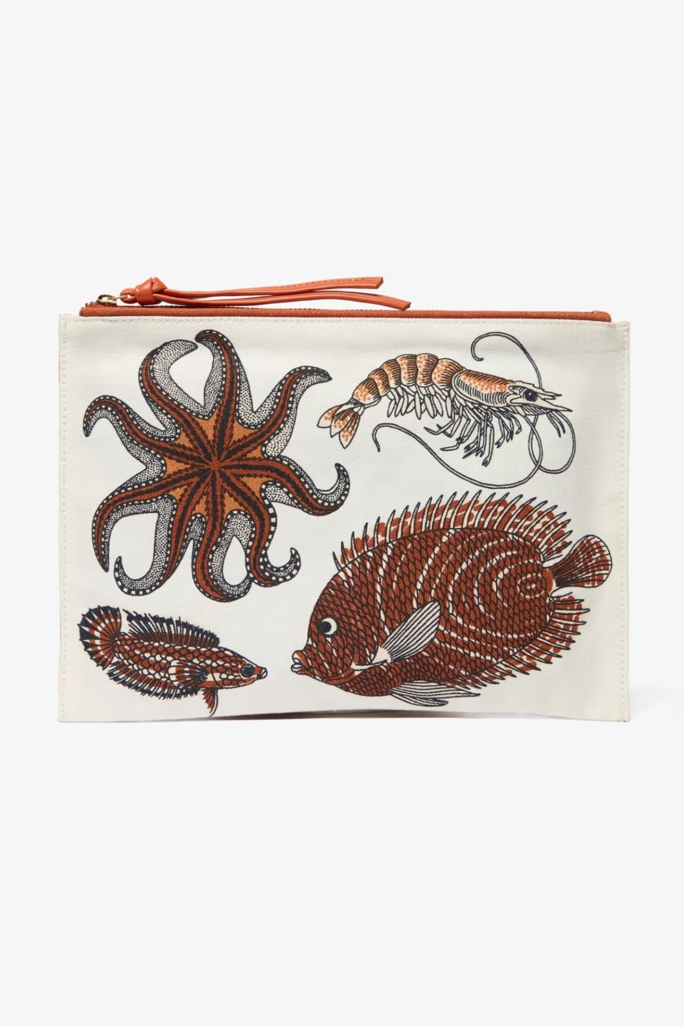 Inoui Editions cotton pouch Poseidon in natural.