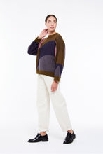 Load image into Gallery viewer, Ma Poesie Nina Nymphe mohair wool blend sweater in khaki.