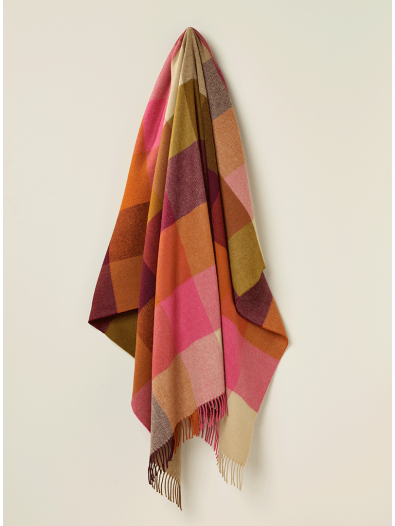 Bronte by Moon St Davids throw - Burgundy
