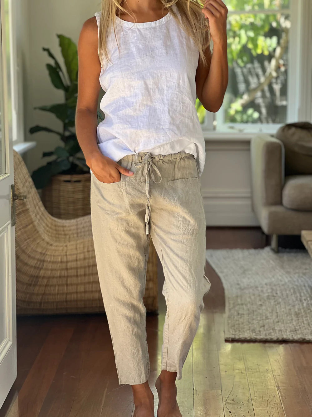 Frockk Jessie linen pants - natural