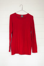 Load image into Gallery viewer, Valia classic basic made in Melbourne wool jersey knit crew neck in shiraz red.