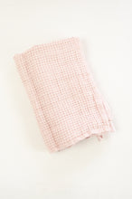 Load image into Gallery viewer, Waffle weave pure linen hand towel, made in Lithuania. In pale rose pink.