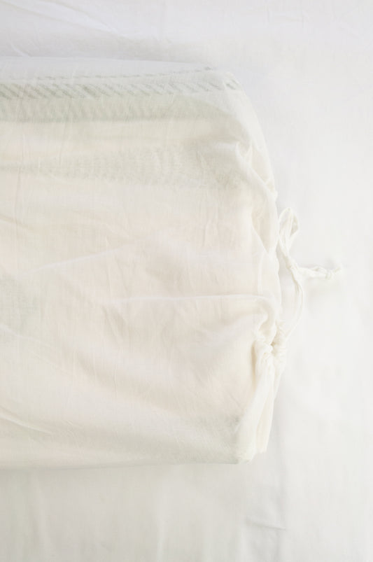 Cypress olive green trees block print blockprint dohar lightweight muslin bedcover.