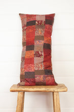 Load image into Gallery viewer, Vintage silk patch kantha cushion - Jaffa