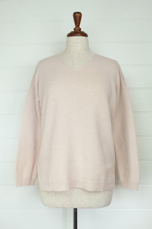 Classic V cashmere sweater - ecru