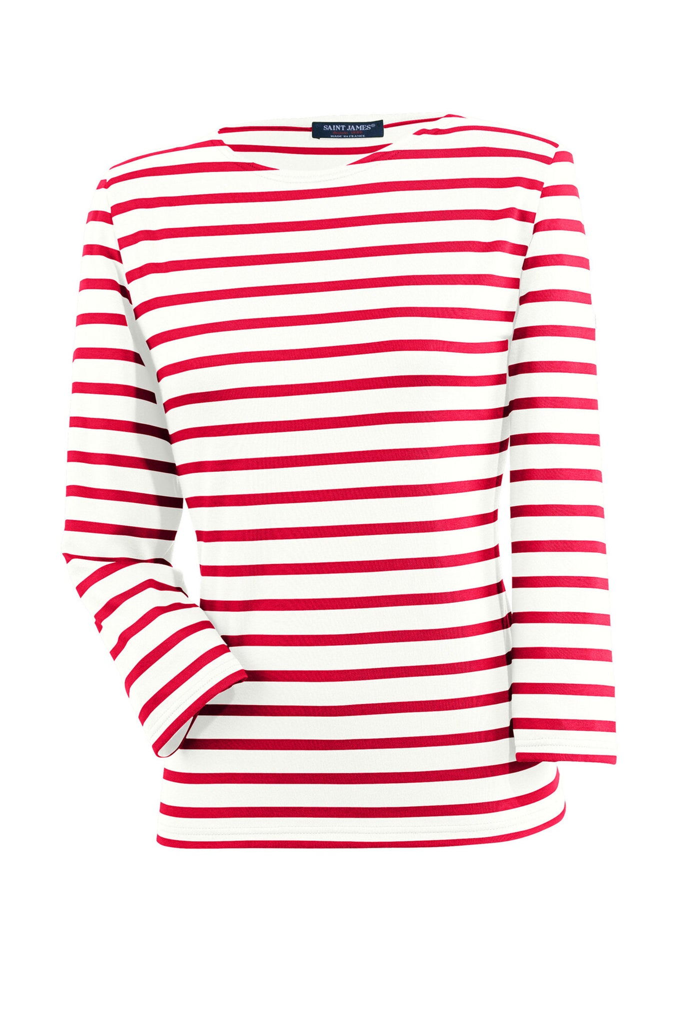 Saint James Galathee II striped top - neige/tulipe