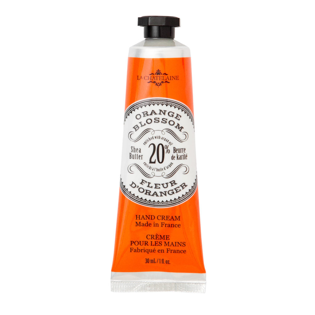 La Chatelaine 30g shea butter orange blossom hand cream.