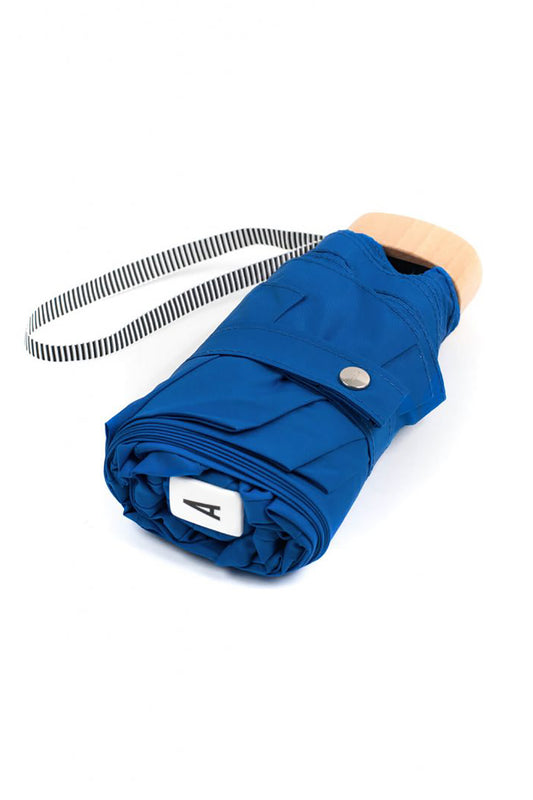 Anatole folding micro-umbrella - Marguerite royal blue