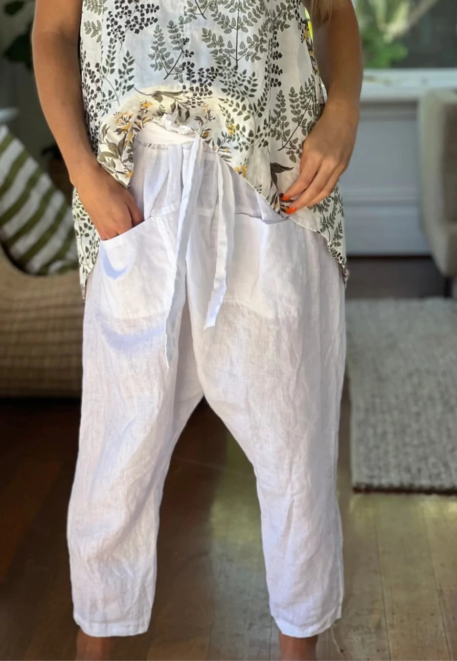 Frockk Ruby linen pants - white