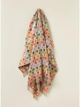 Load image into Gallery viewer, Bronte by Moon multicolour merino wool reversible thro, Ribbon check design.