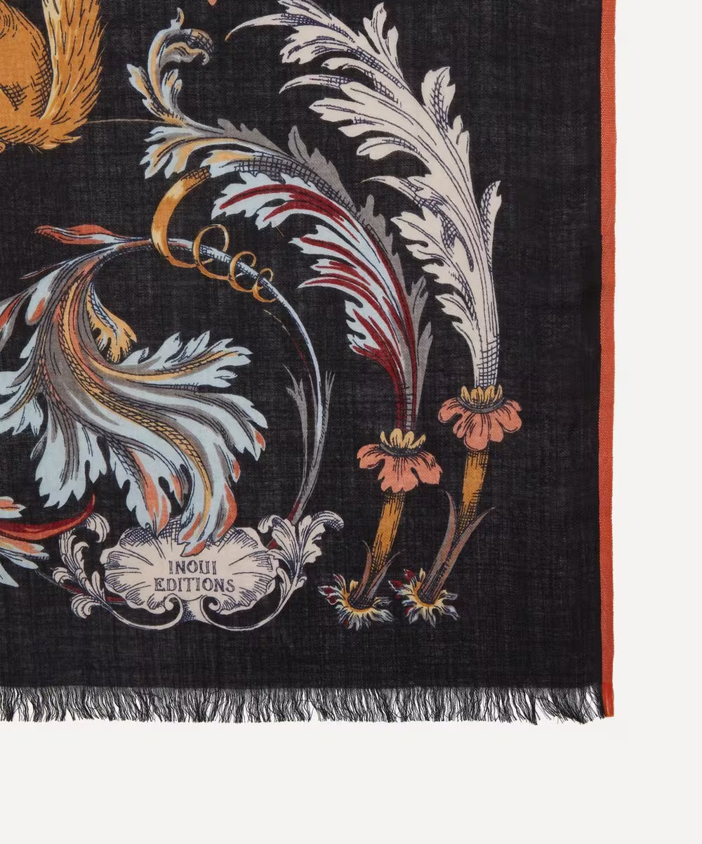 Inouï Editions scarf - Rococo navy