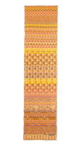 Letol organic cotton jacquard scarf Ziggy in deep honey yellow.