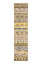 Load image into Gallery viewer, Letol organic cotton jacquard scarf in Solveig vanilla beige and taupe.