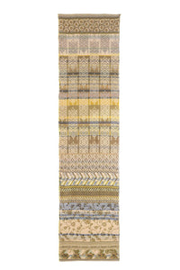 Letol organic cotton jacquard scarf in Solveig vanilla beige and taupe.