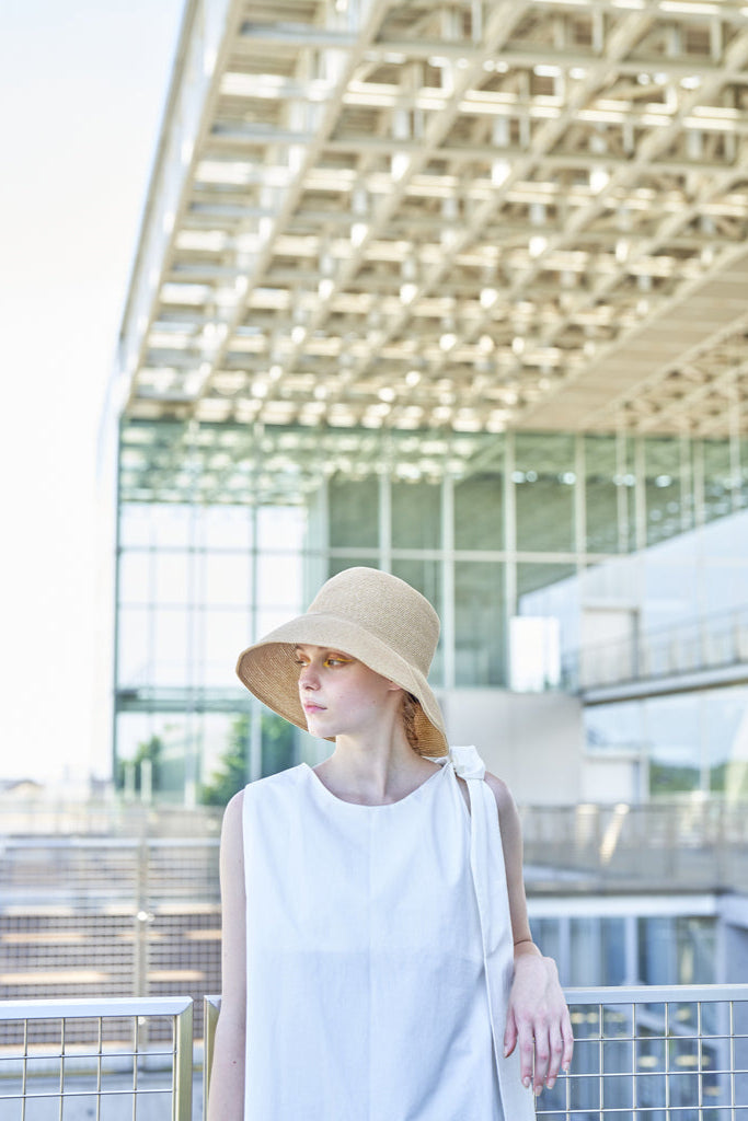 PCNQ Serge made in Japan natural beige foldable hat.