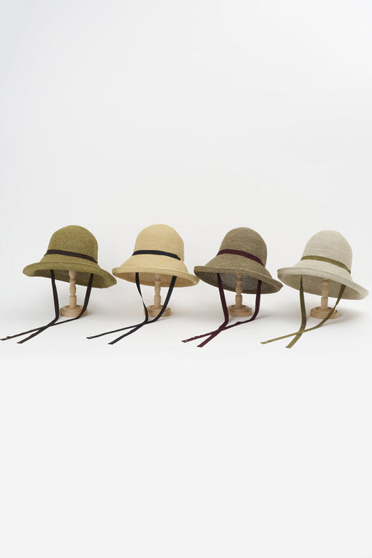 PCNQ made in Japan paper sun hat with ribbon tie Leonie hats