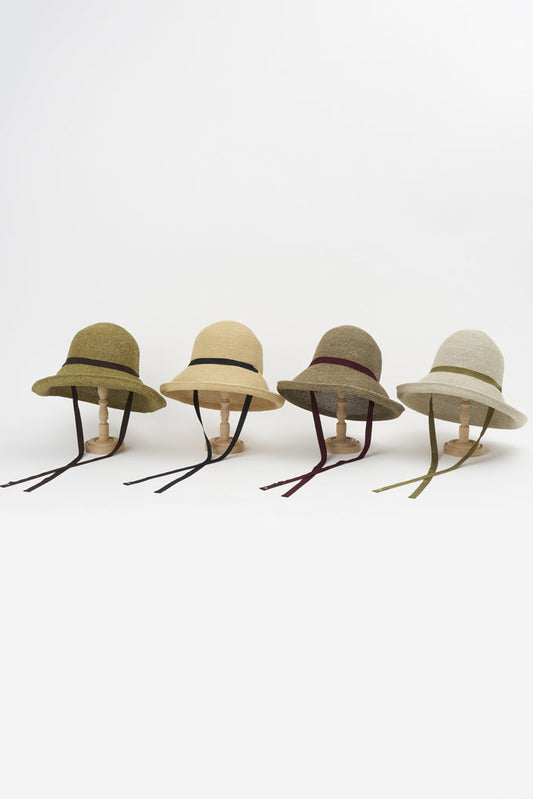 PCNQ made in Japan paper sun hats with ribbon tie Leonie.