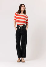 Load image into Gallery viewer, Nancybird high waisted straight leg Harriet pant in black.