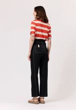 Load image into Gallery viewer, Nancybird high waisted straight leg Harriet pant in black.