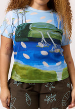 Load image into Gallery viewer, Nancybird Apollo cotton tshirt featuring Lagoon original artwork.