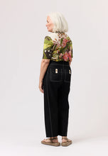 Load image into Gallery viewer, Nancybird high waisted straight leg Harriet pant in black.