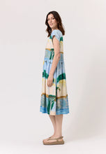 Load image into Gallery viewer, Nancybird Tathra dress in cotton jersey in lagoon print.