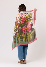 Load image into Gallery viewer, Nancybird silk square scarf with flowering gum print.