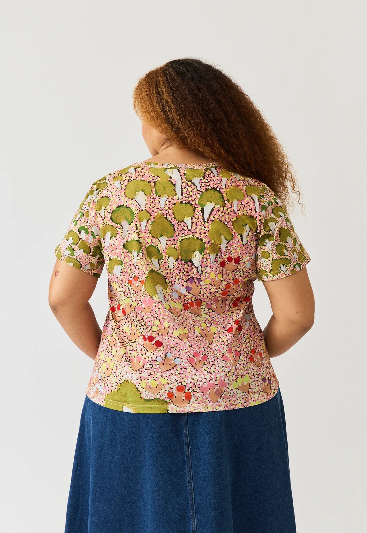 Nancybird Apollo organic cotton tshirt featuring View of Country artwork print.