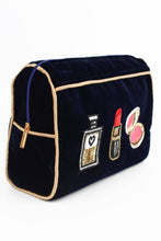 Load image into Gallery viewer, My Doris hand beaded cosmetics purse velvet purse with perfume, lipstick and blush.