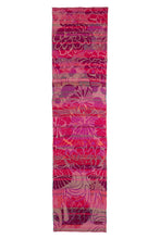 Load image into Gallery viewer, Letol organic cotton jacquard scarf in Ingrid pivoine pinks and reds.