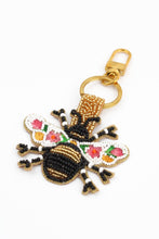 Load image into Gallery viewer, My Doris beaded flower bee keyring.