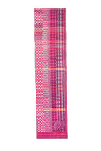 Load image into Gallery viewer, Letol Casimir jacquard weave scarf made in France rose pink and lilac houndstooth.