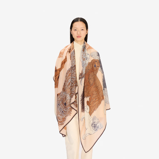 Inouï Editions scarf - Toutou nude