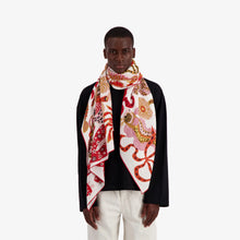 Load image into Gallery viewer, Inoui Editions Jardin de Sirenes silk modal scarf.