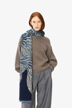 Load image into Gallery viewer, Inoui Editions Freddy bear wool scarf in navy.