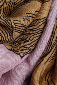 Inoui Editions Montana wool scarf in nude, landscape.