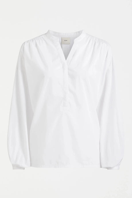Elk the label  Deze white cotton poplin shirt, balloon sleeve.