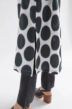 Load image into Gallery viewer, Elk the Label Ero linen trench coat, large black spot print on white linen.