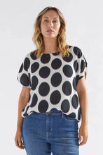 Load image into Gallery viewer, Elk the Label Ero black and white spot print circle sleeve viscose top.