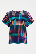 Load image into Gallery viewer, Elk Eryn short sleeved top in signature Ligheten print of colourful stripes.