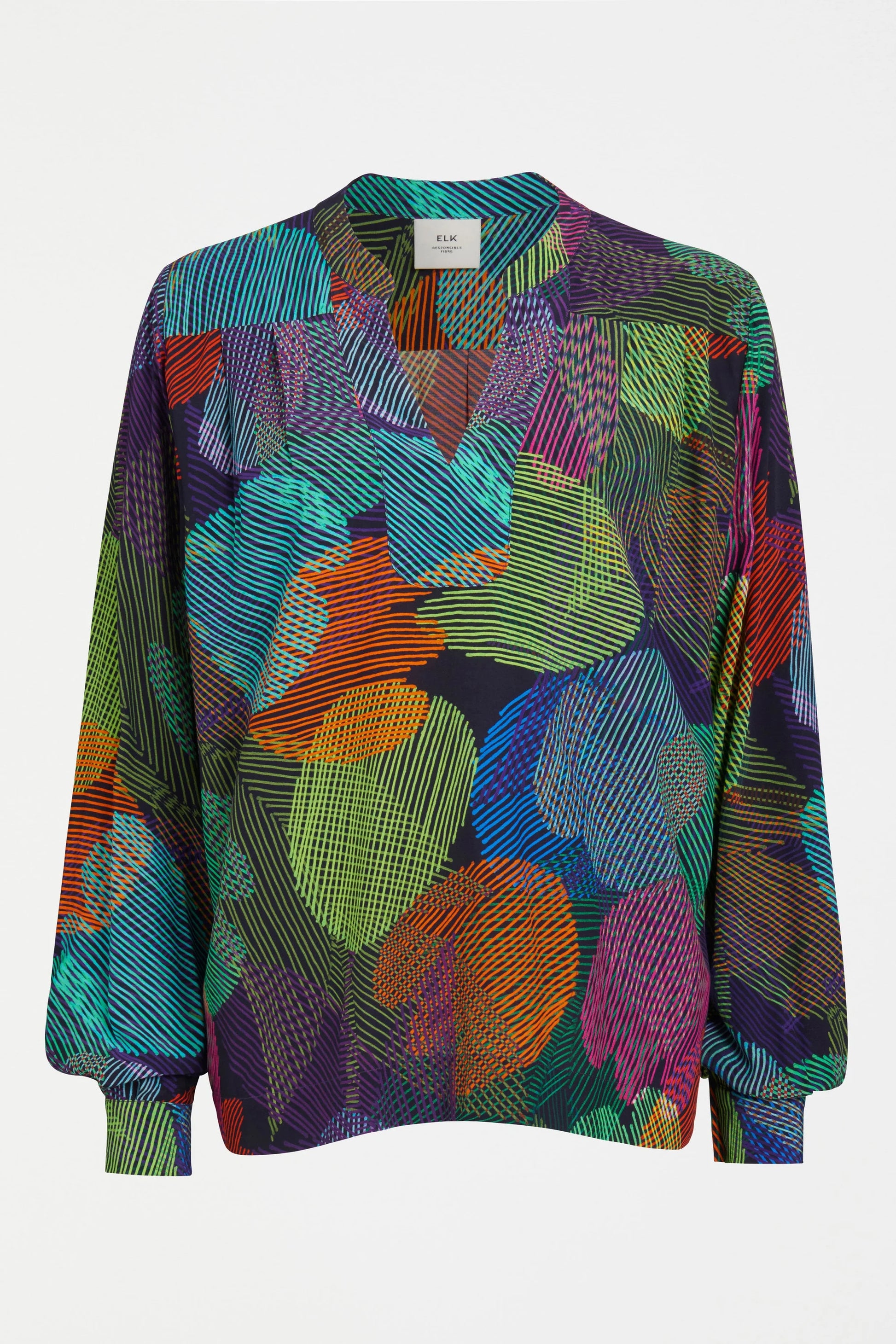 Elk Maar Ombra print long sleeve top.